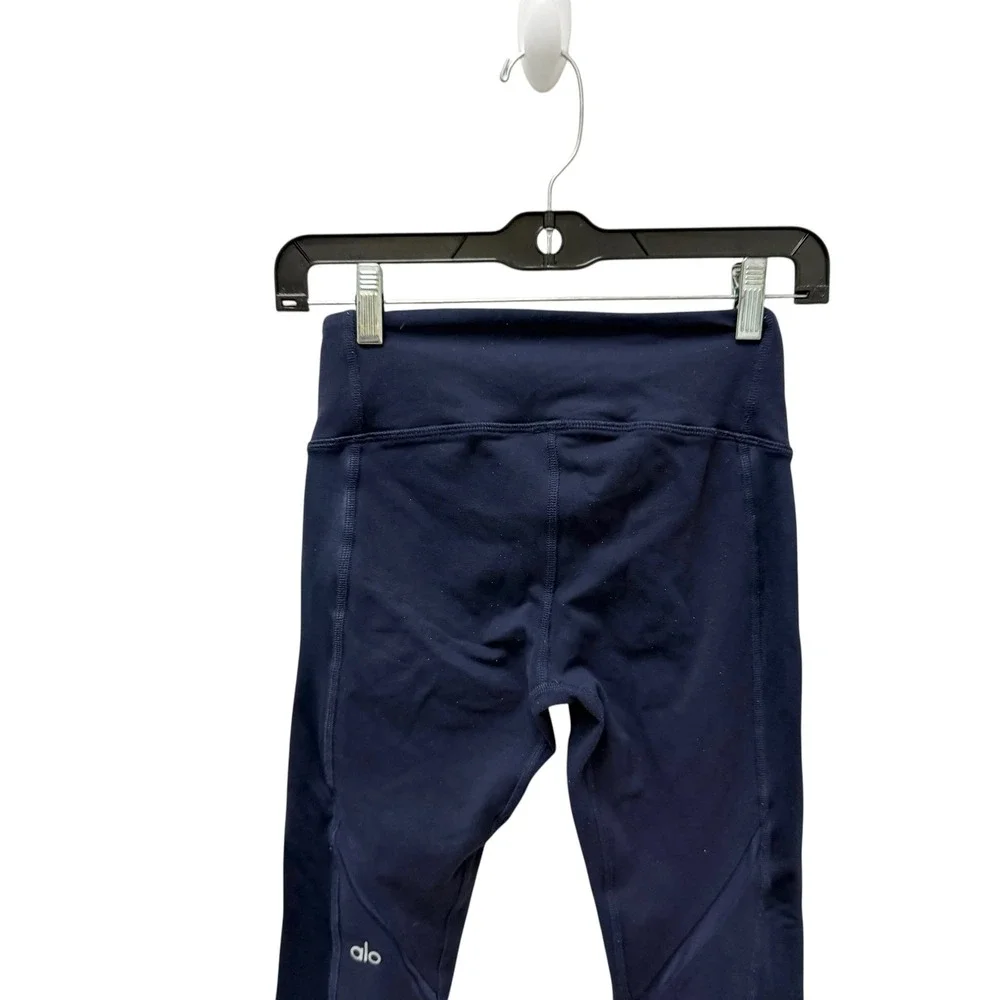 ALO Yoga Epic Leggings Mesh Athletic Workout Navy‎ Size XXS
